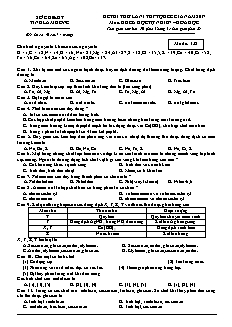 Đề thi thử lần 1 THPT Quốc gia môn Hóa học Lớp 12 - Mã đề: 132 - Năm học 2016-2017 - Sở GD&ĐT Tỉnh Lâm Đồng (Có đáp án)