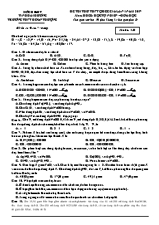Đề thi thử lần 1 THPT Quốc gia môn Hóa học Lớp 12 - Mã đề: 132 - Năm học 2016-2017 - Trường THPT Đoàn Thượng (Có đáp án)