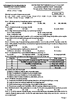Đề thi thử lần 1 THPT Quốc gia môn Hóa học Lớp 12 - Mã đề: 132 - Năm học 2016-2017 - Trường THPT Hùng Vương (Có đáp án)