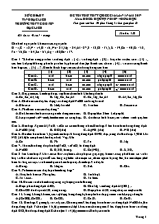 Đề thi thử lần 1 THPT Quốc gia môn Hóa học Lớp 12 - Mã đề: 132 - Năm học 2016-2017 - Trường THPT Chuyên Bạc Liêu (Có đáp án)
