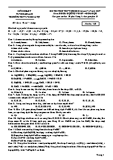 Đề thi thử lần 1 THPT Quốc gia môn Hóa học Lớp 12 - Mã đề: 132 - Năm học 2016-2017 - Trường THPT Ngô Gia Tự - Đăk Lăk (Có đáp án)