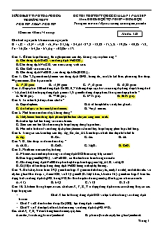 Đề thi thử lần 1 THPT Quốc gia môn Hóa học Lớp 12 - Mã đề: 132 - Năm học 2016-2017 - Trường THPT Nguyễn Xuân Nguyên (Có đáp án)