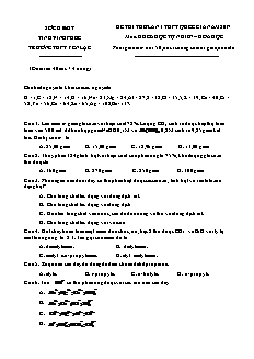Đề thi thử lần 1 THPT Quốc gia môn Hóa học Lớp 12 - Năm học 2016-2017 - Trường THPT Yên Lạc (Có đáp án)
