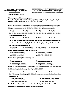 Đề thi thử lần 1 THPT Quốc gia môn Hóa học Lớp 12 - Năm học 2016-2017 - Trường THPT Quảng Xương I (Có đáp án)