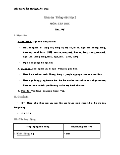 Giáo án Tập đọc Lớp 2 - Bài: Mẹ - Huỳnh Hoàng Quỳnh Giao