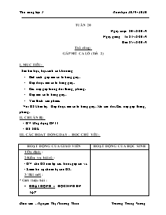 Giáo án Thủ công Lớp 1 - Tuần 20, Bài: Gấp mũ ca lô (Tiết 2) - Năm học 2019-2020 - Nguyễn Thị Phương Thảo