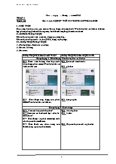 Giáo án Tin học Lớp 5 - Chương trình học kì I - Năm học 2018-2019 - Nguyễn Kim Lam