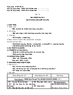 Giáo án Tin học Lớp 7 - Tiết 12, Bài thực hành 3: Bảng điểm của lớp em (Tiết 2) - Năm học 2018-2019
