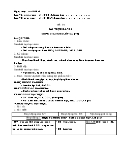 Giáo án Tin học Lớp 7 - Tiết 16, Bài thực hành 4: Bảng điểm của lớp em (Tiết 2) - Năm học 2019-2020