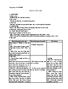 Giáo án Tin học Lớp 7 - Tiết 17+18 - Năm học 2019-2020