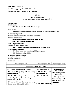 Giáo án Tin học Lớp 7 - Tiết 21, Bài thực hành 5: Chỉnh sửa trang tính của em (Tiết 3) - Năm học 2019-2020