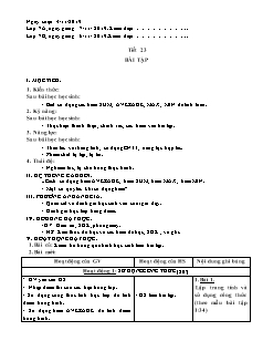 Giáo án Tin học Lớp 7 - Tiết 23: Bài tập - Năm học 2019-2020
