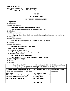 Giáo án Tin học Lớp 7 - Tiết 24, Bài thực hành 4: Bảng điểm của lớp em (Tiết 3) - Năm học 2017-2018