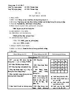 Giáo án Tin học Lớp 7 - Tiết 36: Ôn tập thực hành - Năm học 2017-2018