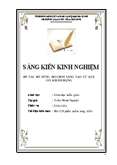 Sáng kiến kinh nghiệm Đồ dùng đồ chơi sáng tạo từ que gỗ khám họng