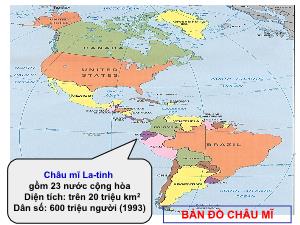 Bài giảng Lịch sử 9 - Bài 7: Các nước Mĩ La-tinh