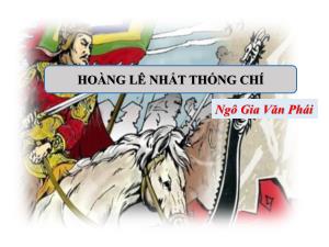 Bài giảng Ngữ văn 8 - Bài 5: Hoàng Lê nhất thống chí