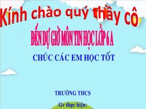 Bài giảng Tin học 6 - Chủ đề E, Bài 2: Trình bày trang, định dạng và in văn bản