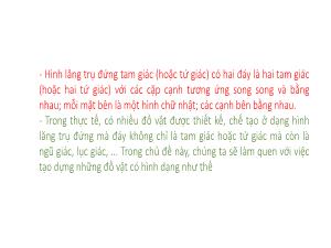 Bài giảng Toán 7 - Chủ đề 2: Tạo đồ dùng dạng hình lăng trụ đứng