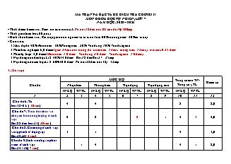 Đề kiểm tra cuối kỳ II Khoa học tự nhiên 7 - Năm học 2022-2023 - Trường PT DTNT THCS Tịnh Biên (Có đáp án + Ma trận)