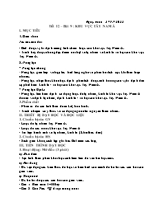 Giáo án Địa lí 8 - Tuần 12, Bài 9: Khu vực Tây Nam Á - Năm học 2022-2023 - Lê Hương Ly