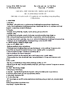 Giáo án HĐTN Hướng nghiệp 7 - Tuần 15, Chủ đề 4: Tiếp nối truyền thống quê hương - Năm học 2022-2023 - Lê Viết Hoài