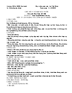 Giáo án HĐTN Hướng nghiệp 7 - Tuần 17, Chủ đề 5, Tiết 17: Ấn tượng về cảnh quan thiên nhiên - Năm học 2022-2023 - Lê Viết Hoài