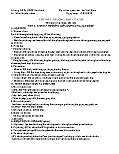 Giáo án HĐTN Hướng nghiệp 7 - Tuần 2, Chủ đề 1, Tiết 2: Giữ gìn trường lớp, gọn gàng, sạch đẹp - Năm học 2022-2023 - Lê Viết Hoài
