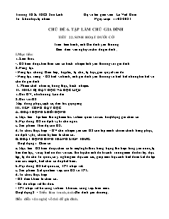 Giáo án HĐTN Hướng nghiệp 7 - Tuần 22, Tiết 22, Chủ đề 6: Tập làm chủ gia đình - Năm học 2022-2023 - Lê Viết Hoài