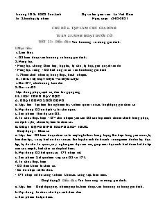 Giáo án HĐTN Hướng nghiệp 7 - Tuần 23, Chủ đề 6, Tiết 23: Diễn đàn Văn hóa ứng xử trong gia đình - Năm học 2022-2023 - Lê Viết Hoài