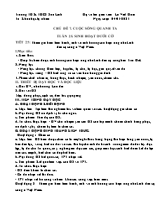 Giáo án HĐTN Hướng nghiệp 7 - Tuần 25, Chủ đề 7: Cuộc sống quanh ta - Năm học 2022-2023 - Lê Viết Hoài