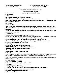 Giáo án HĐTT Hướng nghiệp 7 - Chủ đề 1, Tiết 1, Bài: Tự hào trường em - Năm học 2022-2023 - Lê Viết Hoài