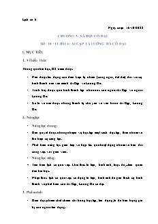 Giáo án Lịch sử 6 - Tuần 6, Chương 3: Xã hội cổ đại - Năm học 2022-2023 - Trần Thị Thanh Minh (Cánh diều)