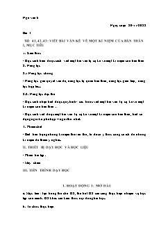 Giáo án Lịch sử 8+9 và Ngữ văn 6 - Tuần 11 - Năm học 2022-2023 - Trần Thị Thanh Minh