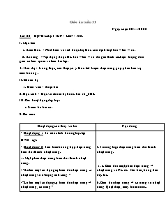 Giáo án Lớp 7 - Tuần 11 - Năm học 2022-2023 - Phan Thị Thanh (Cánh diều)