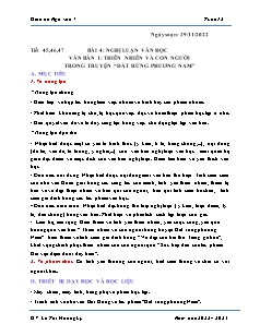 Giáo án Ngữ văn 7 - Tuần 12 - Năm học 2022-2023 - Lê Thị Hương Ly (Cánh diều)