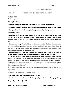 Giáo án Ngữ văn 7 - Tuần 13 - Năm học 2022-2023 - Lê Thị Hương Ly (Cánh diều)