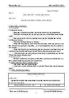 Giáo án Ngữ văn 7 - Tuần 2, Bài 1: Tiểu thuyết và truyện ngắn - Năm học 2022-2023 - Lê Thị Hương Ly (Cánh diều)