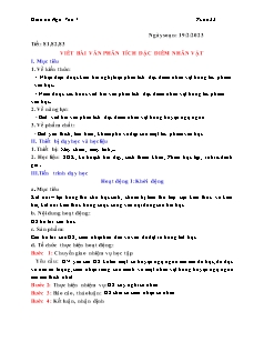 Giáo án Ngữ văn 7 - Tuần 22 - Năm học 2022-2023 - Lê Thị Hương Ly (Cánh diều)