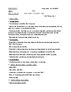 Giáo án Ngữ văn 7 - Tuần 5 - Năm học 2022-2023 - Lê Thị Hương Ly (Cánh diều)