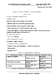 Giáo án Tiếng Anh 4 - Tuần 11, Bài 6+7 - Năm học 2022-2023 - Trần Thị Thanh Huyền