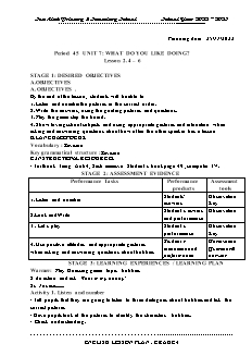 Giáo án Tiếng Anh 4 - Tuần 12, Bài 7+8 - Năm học 2022-2023 - Trần Thị Thanh Huyền