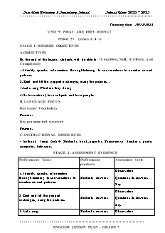 Giáo án Tiếng Anh 4 - Tuần 15, Bài 9+10 - Năm học 2022-2023 - Trần Thị Thanh Huyền