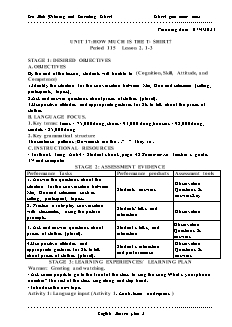 Giáo án Tiếng Anh 4 - Tuần 31, Bài 17: How much is the T-shirt? - Năm học 2022-2023 - Trần Thị Thanh Huyền