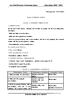 Giáo án Tiếng Anh 4 - Tuần 9, Bài 6: Where's your school? - Năm học 2022-2023 - Trần Thị Thanh Huyền