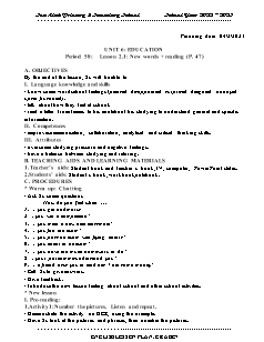 Giáo án Tiếng Anh 7 - Tuần 22, Bài 6: Education - Năm học 2022-2023 - Trần Thị Thanh Huyền (i-Learn Smart World)