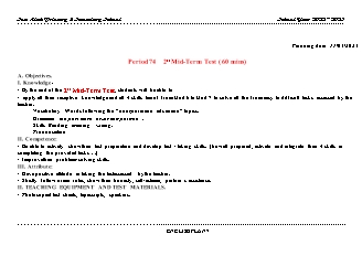 Giáo án Tiếng Anh 7 - Tuần 27, Đề kiểm tra giữa kì 2 + Bài 8 - Năm học 2022-2023 - Trần Thị Thanh Huyền (i-Learn Smart World)