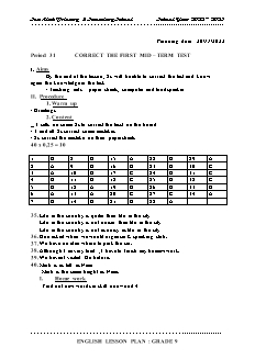 Giáo án Tiếng Anh 9 - Tuần 11, Bài 4: Life in the past - Năm học 2022-2023 - Trần Thị Thanh Huyền