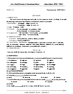 Giáo án Tiếng Anh 9 - Tuần 19 - Năm học 2022-2023 - Trần Thị Thanh Huyền