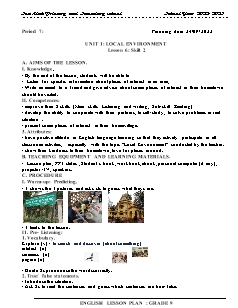 Giáo án Tiếng Anh 9 - Tuần 3, Bài 1+2 - Năm học 2022-2023 - Trần Thị Thanh Huyền